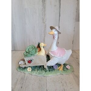 Goose wagon duckling Farmer cabbage spring Easter home decor